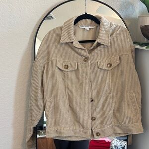 Boutique Tan Corduroy Shacket
